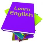 Learn English Stacked Book Stock Photo