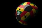 Ghana Soccer Ball Isolated White Background Stock Photo