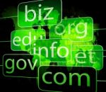 Biz Com Net Shows Websites Internet Or Seo Stock Photo