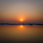 Sunset On The Arabian Sea Stock Photo