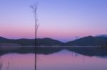 Hinze Dam At Dusk Stock Photo