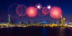 Firework Festival In Korea Stock Photo