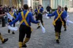 Kent And Sussex Morris Dancers Performing In London Stock Photo