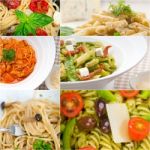 Collection Of Different Type Of Italian Pasta Collage Stock Photo