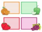 Frame Fruits Of Various Kinds Stock Photo