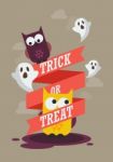 Trick Or Treat Halloween Poster Stock Photo