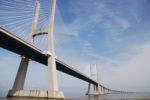 Vasco Da Gama Bridge In Lisbon, Portugal Stock Photo