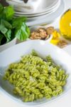 Italian Fusilli Pasta And Pesto Stock Photo