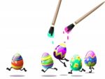 Easter Eggs Run Stock Photo