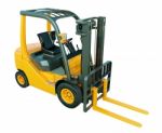 Forklift Truck Isolated Stock Photo