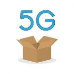 5g Communication Technology With Open Box Stock Photo