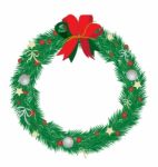 Christmas Wreath Stock Photo