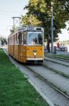 Tram In Budapest Stock Photo