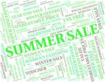 Summer Sale Means Hot Weather And Cheap Stock Photo