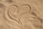 Heart Shape In Sand Stock Photo