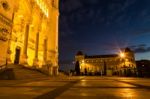 Front Of A Lyon Cathedral In France Stock Photo