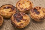 Famous Portuguese Egg Pastry Tart Stock Photo