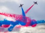 Red Arrows Display Team 50th Anniversary At Biggin Hill Airport Stock Photo