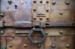 Old Rusty Door And Sliding Bolt In Citta Alta Bergamo Stock Photo