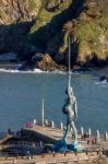 Ilfracombe, Devon/uk - October 19 : View Of Damien Hirst's Verit Stock Photo