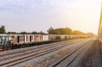 Train And Railway Track On Steel Bridge Railway Junction Stock Photo