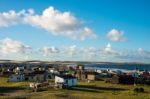 Numerous Houses Of Fishermen And Hippies On The Uruguayan Coast Stock Photo