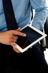 Businessman Using Tablet Pc Stock Photo