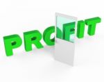 Profit Door Represents Profits Income And Success Stock Photo