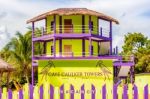 Exterior Of The Buildings In Caye Caulker Belize Stock Photo