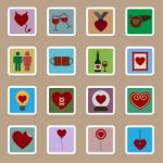 Valentine Icon Set  Illustration Stock Photo