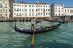 Monaco Hotel On The Grand Canal In Venice Stock Photo