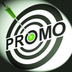 Promo Shows Discounted Advertising Price Offer Stock Photo