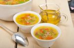 Syrian Barley Broth Soup Aleppo Style Stock Photo