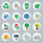 Ecology Flat Icons Set Stock Photo