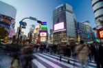 Tokyo - November 28: Pedestrians At The Famed Crossing Of Shibuy Stock Photo