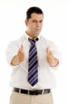 Cool Businessman Posing Stock Photo