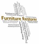 Furniture Restorer Indicates Occupation Career And Occupations Stock Photo