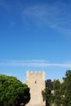 Sao Jorge Castle In Lisbon, Portugal Stock Photo