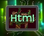 Html Word Indicates World Wide Web And Code Stock Photo