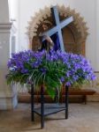 Lagos, Algarve/portugal - March 5 : Christ Surrounded By Blue Ir Stock Photo