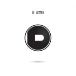 Creative D-letter Icon Abstract Logo Design.d-alphabet Symbol Stock Photo