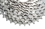 Titanium Bicycle Cassette Stock Photo