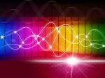 Waveform Spectrum Represents Color Guide And Abstract Stock Photo