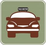 Flat Design Of Taxi Car  Illustration Stock Photo