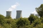 Power Station Cooling Towers Stock Photo