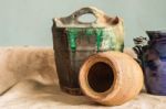 Pottery On The Table Stock Photo