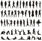 Women Silhouettes  Stock Photo