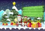  Christmas Background With Separated Layers For Game And Animation Stock Photo