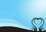 Silhouette Heart Background Stock Photo