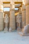 Sculpture At Luxor Temple In Egypt Stock Photo